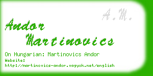 andor martinovics business card